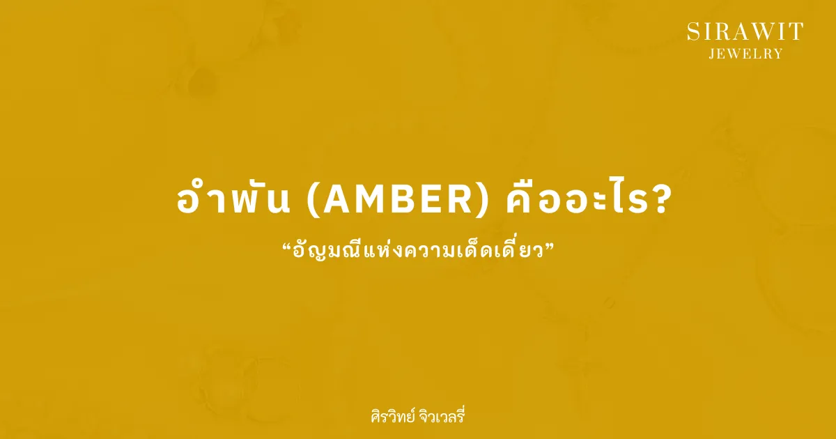 อำพัน (AMBER) คืออะไร?